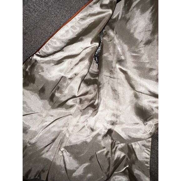 Banana Republic Twee Preppy Academia Brown Tweed Large Triple Button Blazer - Picture 5 of 8